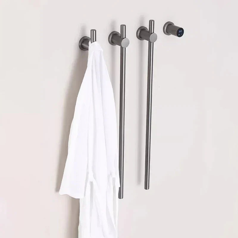 Porte-serviettes chauffant électrique en acier inoxydable avec commande tactile intelligente