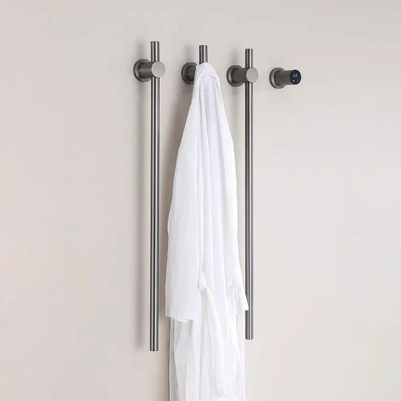 Porte-serviettes chauffant électrique en acier inoxydable avec commande tactile intelligente