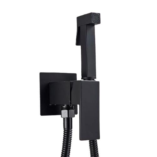 Kit de douchette pour bidet en laiton massif avec tête de pulvérisation carrée et robinet, nettoyage à main
