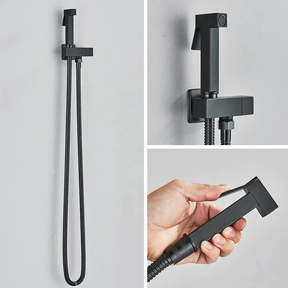 Robinet douchette de bidet portatif en acier inoxydable pour toilettes, destiné à la salle de bains