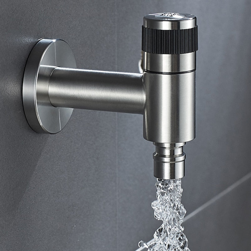 Robinet noir en acier inoxydable pour extérieur, jardin, cuisine ou évier de salle de bains