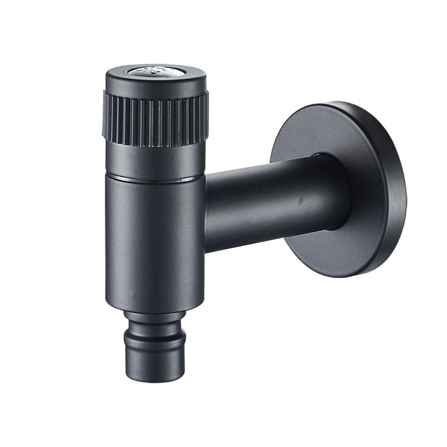 Robinet noir en acier inoxydable pour extérieur, jardin, cuisine ou évier de salle de bains