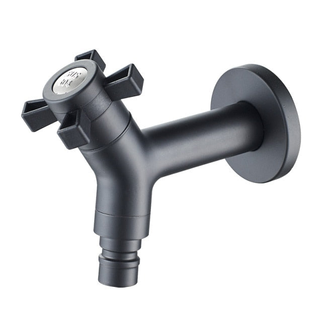 Robinet noir en acier inoxydable pour extérieur, jardin, cuisine ou évier de salle de bains