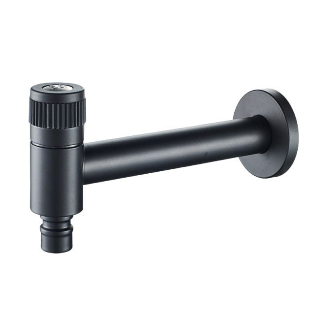 Robinet noir en acier inoxydable pour extérieur, jardin, cuisine ou évier de salle de bains
