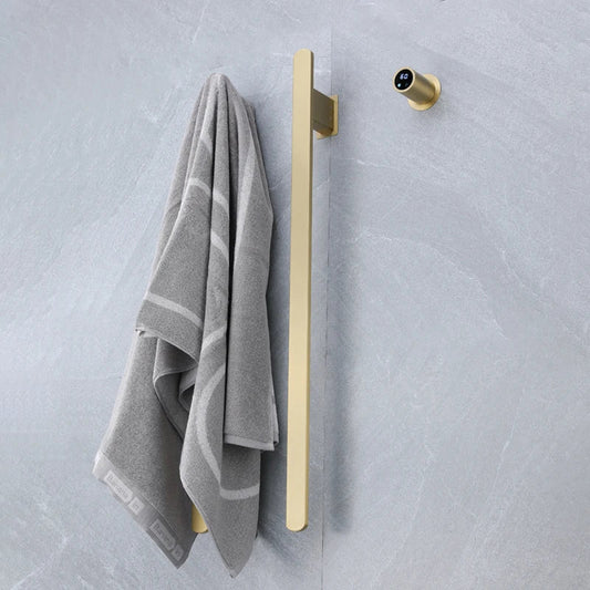 Sèche-serviettes doré mural en acier inoxydable, chauffant, pour salle de bains, 220V
