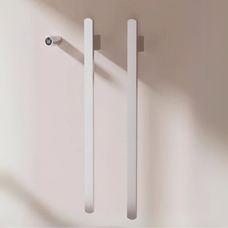 Sèche-serviettes chauffant à commande tactile intelligente, en acier inoxydable, pour salle de bains