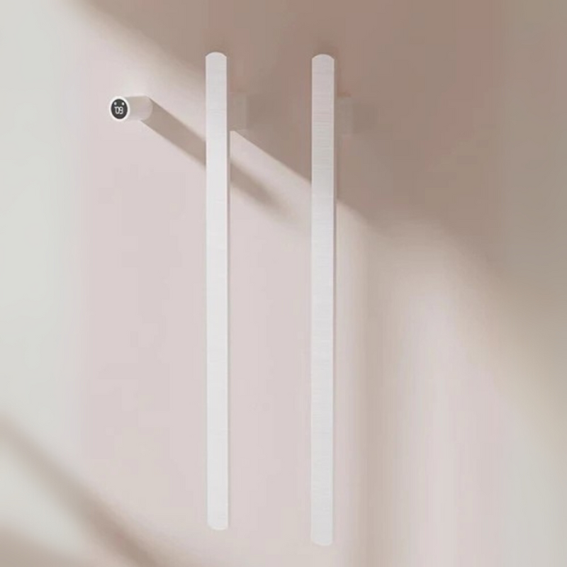 Sèche-serviettes chauffant à commande tactile intelligente, en acier inoxydable, pour salle de bains
