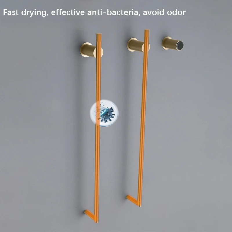 Porte-serviettes chauffant de salle de bains en acier inoxydable avec minuterie intelligente