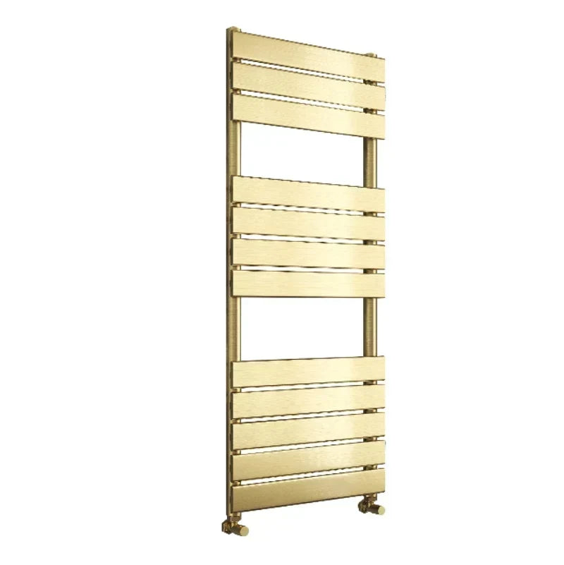 Porte-serviettes chauffant Sun D2 en acier brossé pour salle de bains moderne haut de gamme