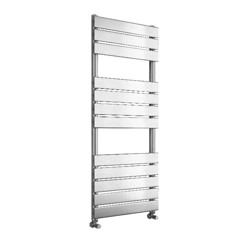 Porte-serviettes chauffant Sun D2 en acier brossé pour salle de bains moderne haut de gamme