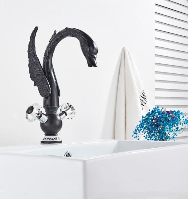 Robinet de lavabo Swan, mitigeur de salle de bains au design pour vasque
