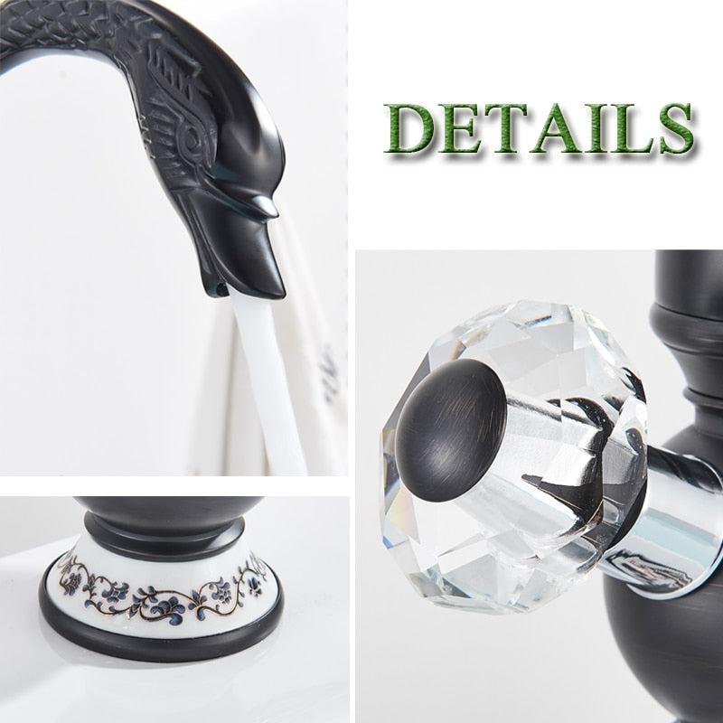 Robinet de lavabo Swan, mitigeur de salle de bains au design pour vasque