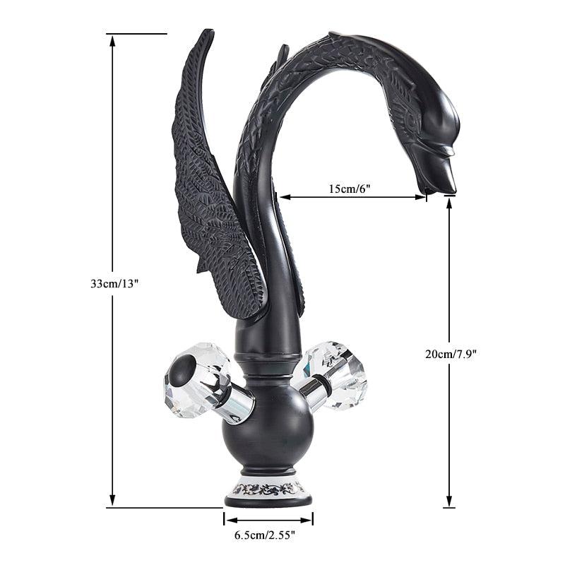 Robinet de lavabo Swan, mitigeur de salle de bains au design pour vasque