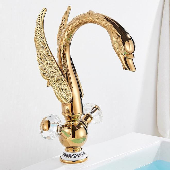 Robinet de lavabo Swan, mitigeur de salle de bains au design pour vasque
