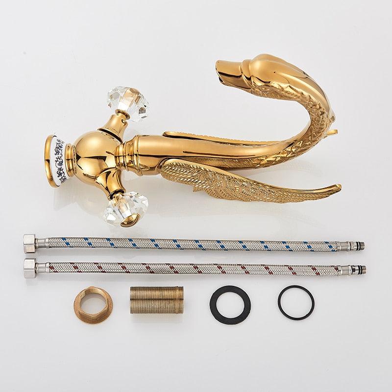 Robinet de lavabo Swan, mitigeur de salle de bains au design pour vasque