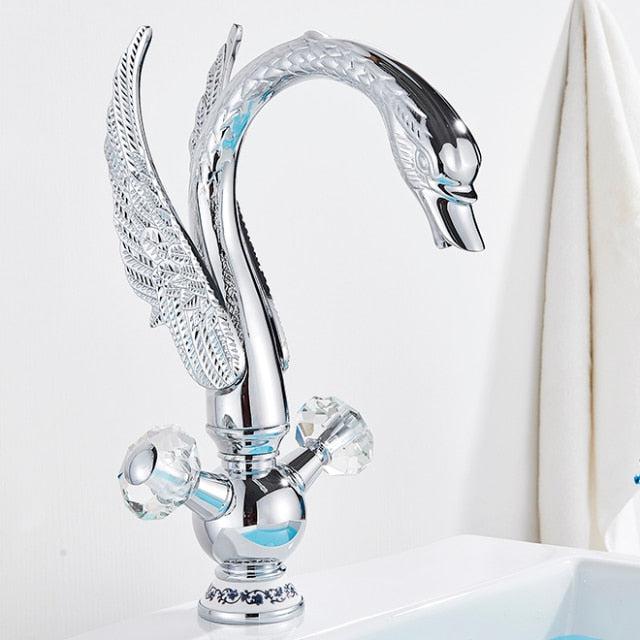 Robinet de lavabo Swan, mitigeur de salle de bains au design pour vasque