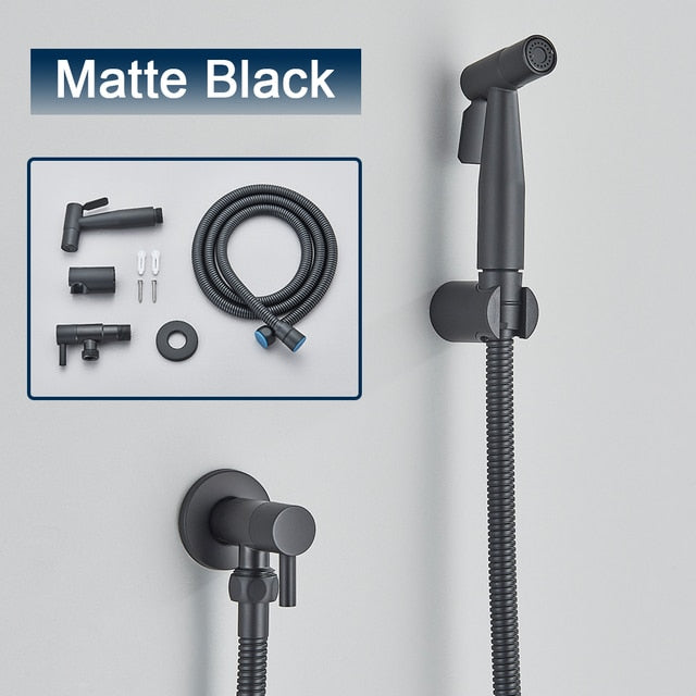Douchette de bidet pour toilettes en acier inoxydable, robinet à main, mise à niveau de la salle de bains