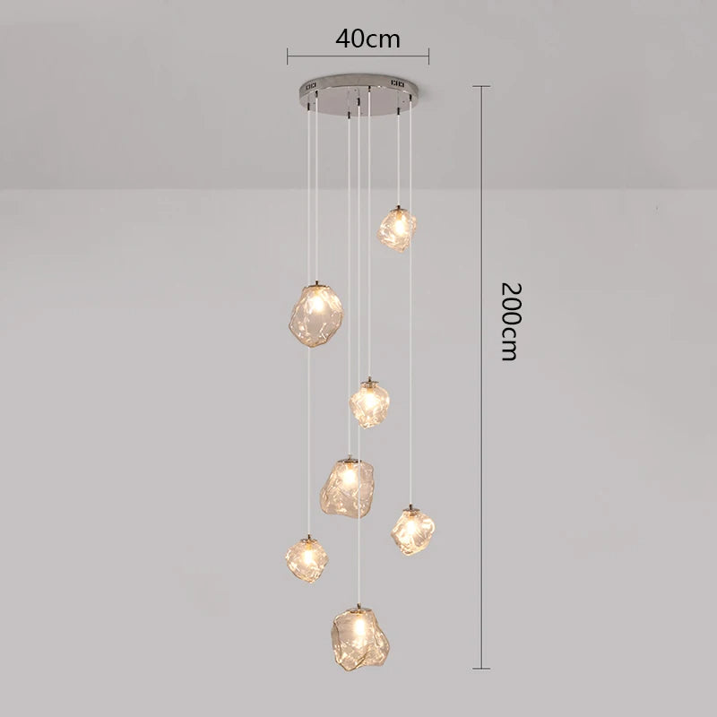 Lustre d'Escalier Nordique Élégant Pour Grands Espaces Intérieurs