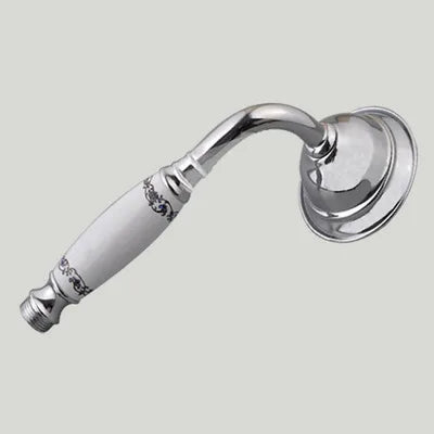 Pommeau de douche à main rond vintage en laiton et porcelaine, avec une seule douchette