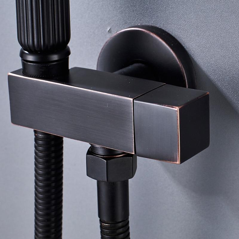 Ensemble durable de douchette pour bidet murale en laiton poli à poignée unique