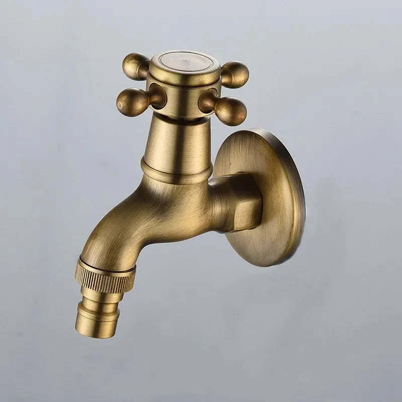 Robinet de lavabo vintage en laiton mural, extractible, avec trois modes