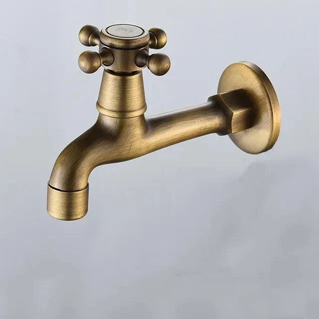 Robinet de lavabo vintage en laiton mural, extractible, avec trois modes
