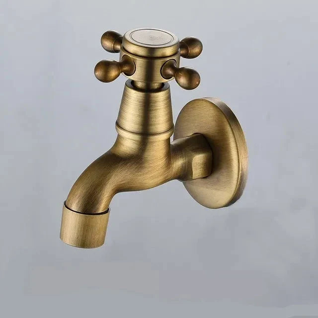 Robinet de lavabo vintage en laiton mural, extractible, avec trois modes