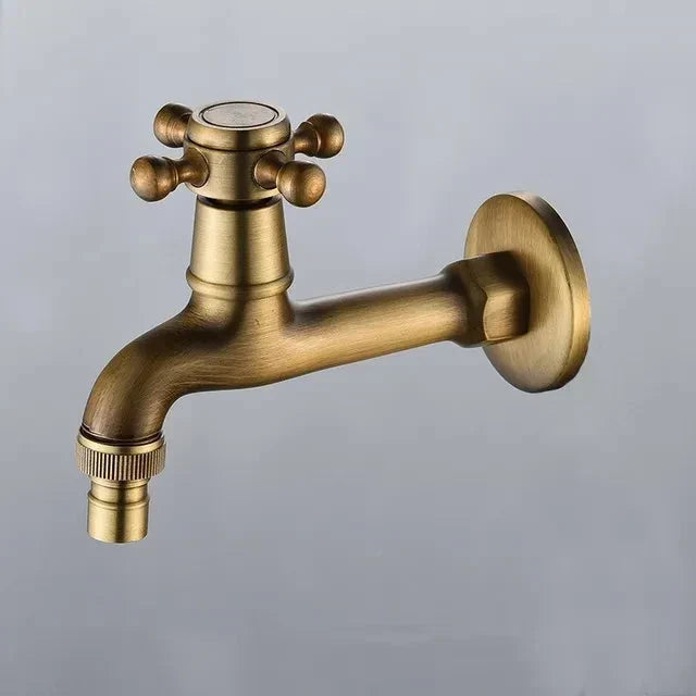 Robinet de lavabo vintage en laiton mural, extractible, avec trois modes