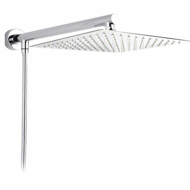 Pommeau de douche pluie mural avec rotule réglable et flexible