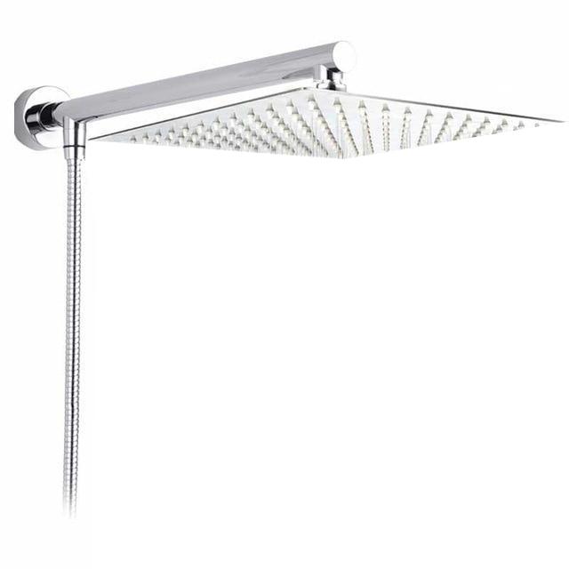 Pommeau de douche pluie mural avec rotule réglable et flexible