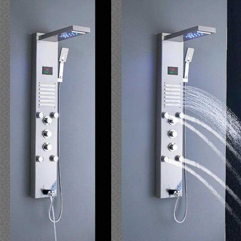 Panneau de douche à effet cascade Index Bath avec éclairage LED et jets de massage corporel