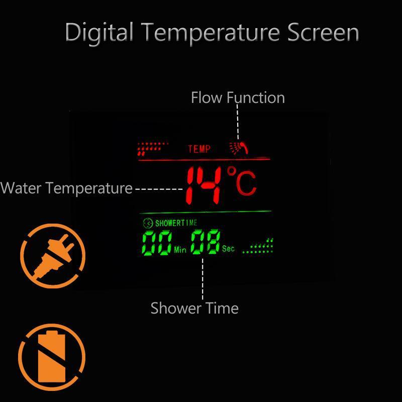 Panneau de douche à effet cascade Index Bath avec éclairage LED et jets de massage corporel