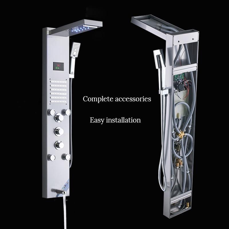 Panneau de douche à effet cascade Index Bath avec éclairage LED et jets de massage corporel