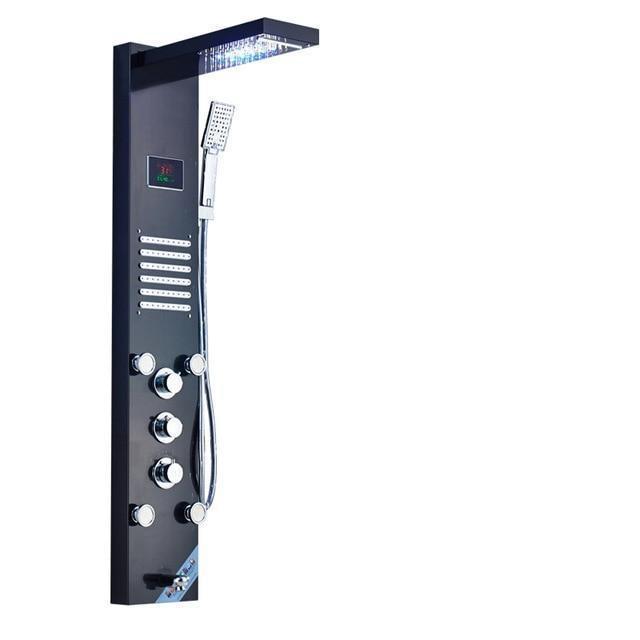 Panneau de douche à effet cascade Index Bath avec éclairage LED et jets de massage corporel