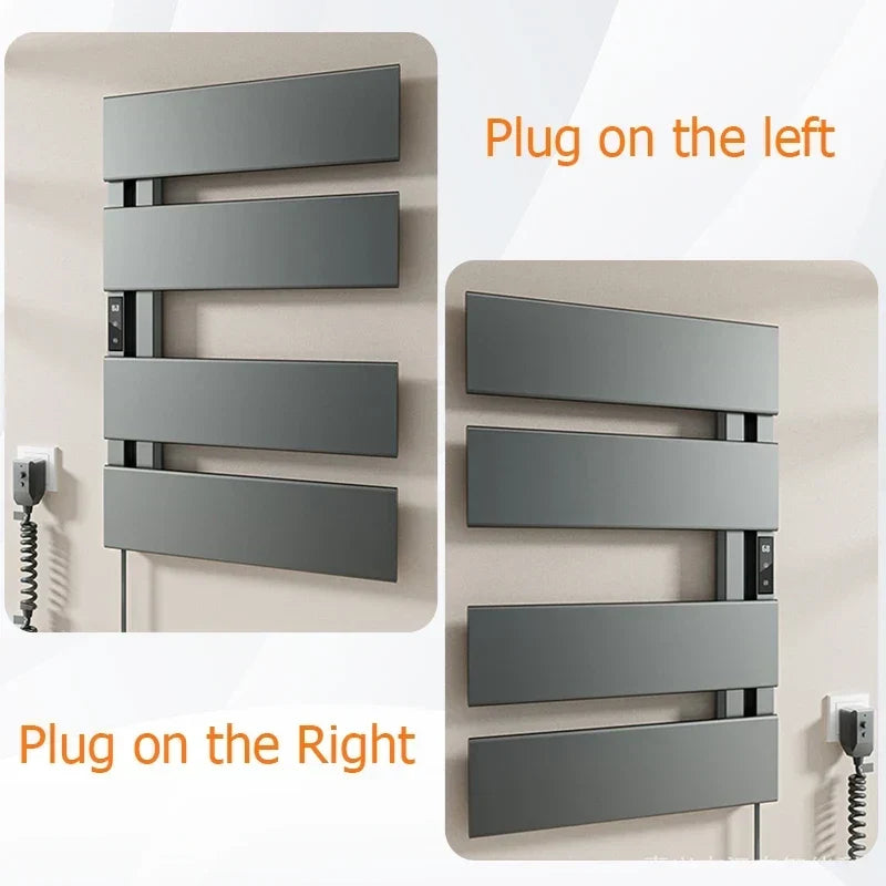 Chauffe-serviettes électrique étanche en aluminium avec minuterie