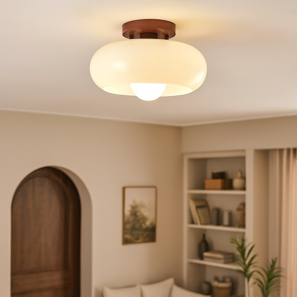 Plafonnier Contemporain Crème pour Éclairage Doux et Élégant